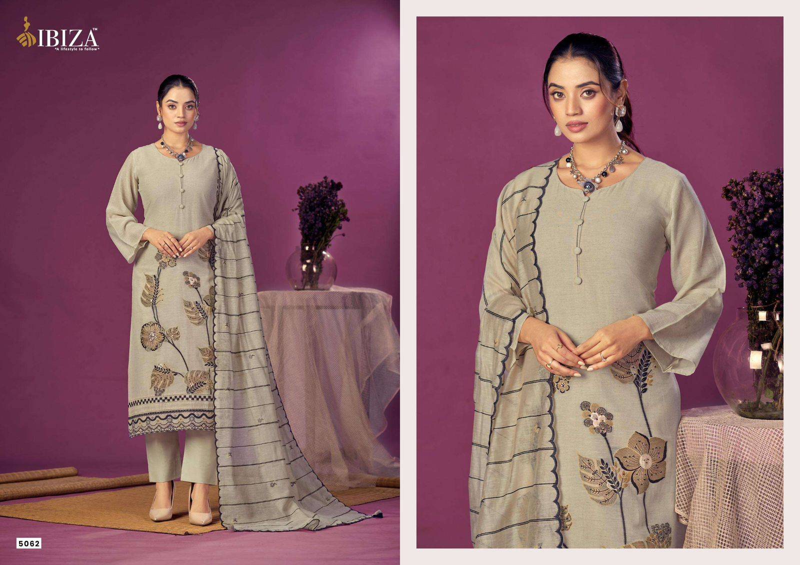 AWESOME By IBIZA 5061 To 5064 Series Beautiful Festive Suits Stylish Colorful Fancy Casual Wear JACQUARD Digital Print Dresses At Wholesale Price